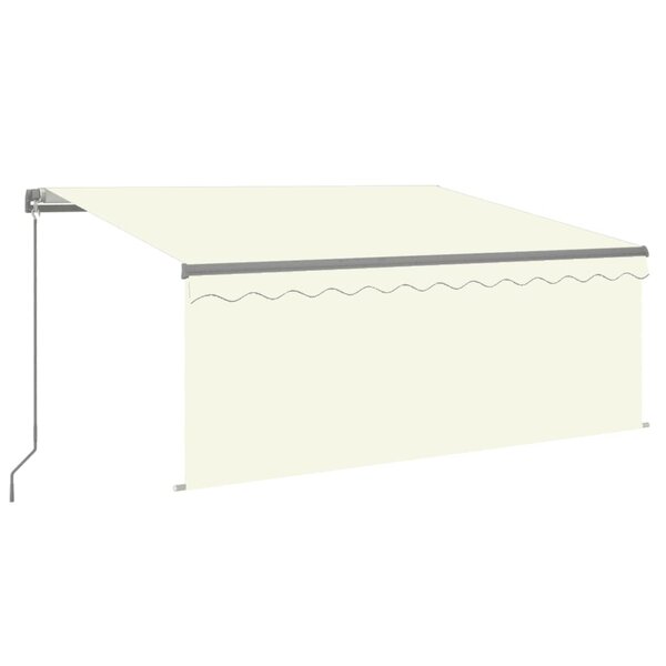 vidaXL Auvent rétractable manuel avec store 3 5x2 5 m Crème