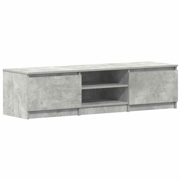 vidaXL Meuble TV Gris béton 140x40x35 5 cm Bois d'ingénierie