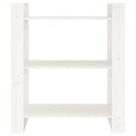 vidaXL Bibliothèque/Séparateur de pièce Blanc 80x35x91 cm Pin solide