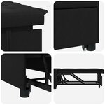 vidaXL Canapé-lit 3-en-1 en tissu noir