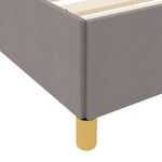 vidaXL Lit à ressorts avec matelas Taupe et blanc 160 x 200 cm tissu
