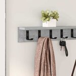 vidaXL Porte-manteau mural Gris béton 100 x 10.5 x 10.5 cm
