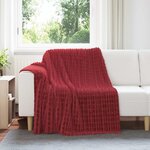 vidaXL Jeté Rouge Bordeaux 200 x 150 cm Toison