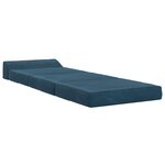 vidaXL Canapé-lit pliable Bleu 200 x 70 x 10 cm Velours