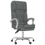 Fauteuil de massage inclinable de bureau informatique étude foncé tissu gris 02_0025388