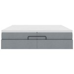 VidaXL Cadre de lit ottoman et matelas gris clair 200x200cm tissu