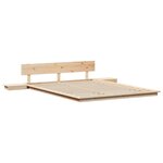 vidaXL Cadre de lit avec tables de nuit 140x200cm Bois massif