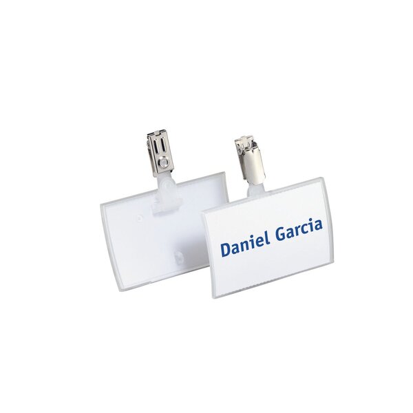 Badge et porte-noms Click Fold  avec clip  90 x 54mm boite de 25 DURABLE