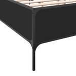 vidaXL Cadre de lit noir 140x200 cm bois d'ingénierie et métal