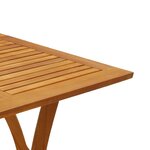 vidaXL Table de jardin 110x110x75 cm Bois d'acacia solide