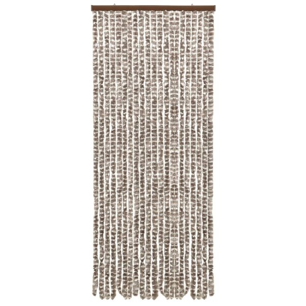 vidaXL Moustiquaire Taupe et blanc 56x185 cm Chenille
