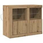vidaXL Meuble d'appoint 2 Pièces chêne artisanal 41 x 37 x 67 cm