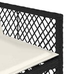 vidaXL Ensemble à manger de jardin 17 Pièces coussins noir résine tressée