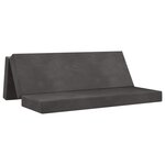 vidaXL Canapé-lit pliable 200 x 67 x 45 cm Gris foncé