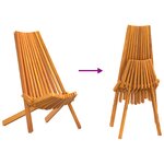 vidaXL Chaises de Jardin Pliantes 2 Pièces Bois Acacia