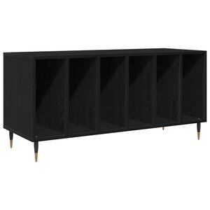 vidaXL Meuble à vinyles Chêne noir 100 x 38 x 48 cm Bois d'ingénierie