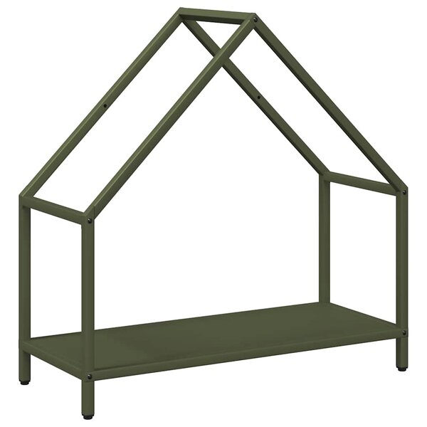 vidaXL Portant de bois chauffage vert olive 60x25x60 cm