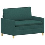 vidaXL Canapé Vert foncé 126 x 81 x 87 5 cm Tissu