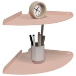 vidaXL Étagère Flottante d'Angle 2 pc Rose 30 x 30 x 2 cm