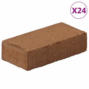 vidaXL Blocs de noix de coco 24 Pièces 650 g chacun 15 6 kg au total