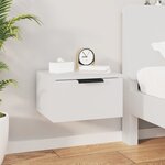 vidaXL Tables de chevet murales 2 Pièces blanc 34x30x20 cm