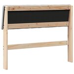 vidaXL Tête de lit capitonnée Gris clair 100 cm Pin massif