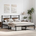 vidaXL Cadre de lit sans matelas chêne marron 137x190 cm