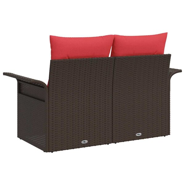 vidaXL Canapé de jardin avec coussin 141 x 62 x 69 cm polyrotin