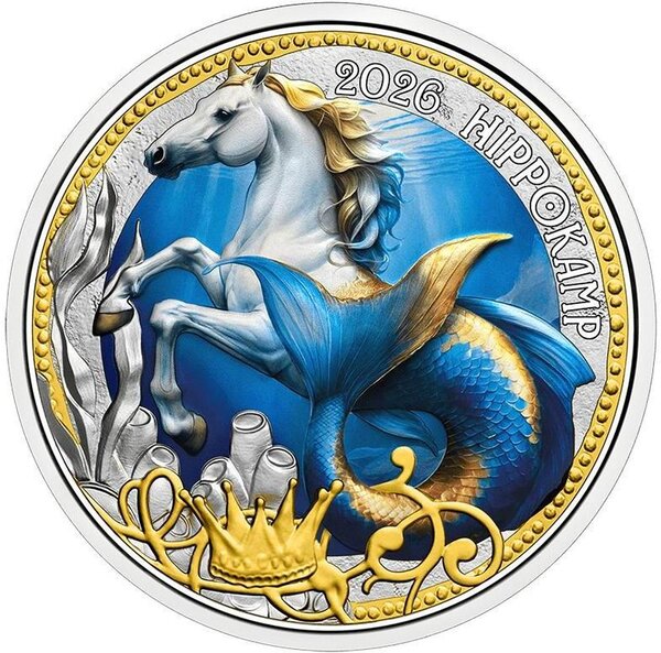 Pièce de monnaie en Cupronickel 3 Euro g 16 Millésime 2025 Mythical Creatures Austria HIPPOCAMPUS