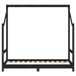 vidaXL Cadre de lit pour enfant noir 80x160 cm bois de pin massif