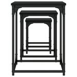 vidaXL Tables basses gigognes 3 Pièces noir bois d'ingénierie