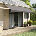 vidaXL Auvent rétractable anthracite 400x150 m tissu et acier