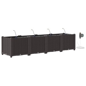 vidaXL Pots de jardin Marron 160 x 40 x 37.5 cm Acier