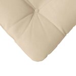 vidaXL Coussins de siège 4 Pièces Crème 40 x 40 cm Tissu en microfibre