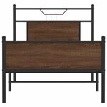 vidaXL Cadre de lit sans matelas chêne marron 90x190cm bois ingénierie