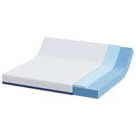 vidaXL Matelas Blanc et Bleu 200 x 200 cm Tissu jacquard