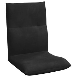 vidaXL Fauteuil de sol ajustable Noir Velours