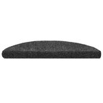 vidaXL Tapis autoadhésifs de marches 5 Pièces Gris foncé 56x17x3 cm