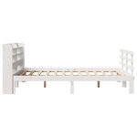 vidaXL Cadre de lit avec tête de lit sans matelas blanc 150x200 cm