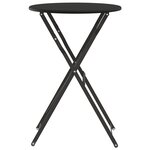 vidaXL Table bistrot pliante Anthracite Ø50x71 cm Acier revêtu de poudre