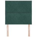 vidaXL Tête de lit Montage mural Géométrique Vert foncé 90 cm Velours