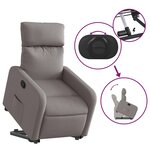 vidaXL Fauteuil inclinable taupe tissu