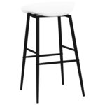 vidaXL Chaises de bar lot de 2 blanc