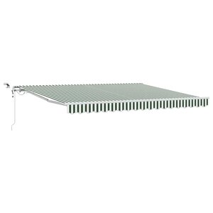 vidaXL Auvent Rétractable Vert et blanc 400 × 300 cm
