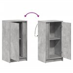 vidaXL Buffet avec LED gris béton 42 5x34x85 cm bois d'ingénierie
