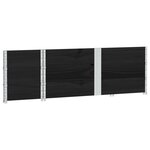 vidaXL Jardinière noir 150x50 cm bois massif de pin