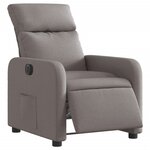 vidaXL Fauteuil inclinable électrique Taupe Tissu