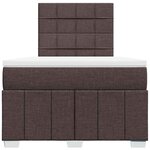 vidaXL Sommier à lattes de lit et matelas marron foncé 120x190cm tissu