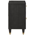 vidaXL Cabinet de chevet avec porte avec tiroir Noir 50 x 33 x 60 cm