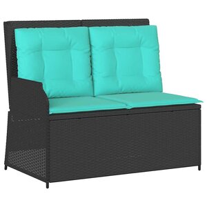 vidaXL Banc de jardin Noir polyrotin